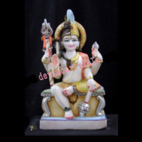 White Marble Shiva Statue - Feature: Easy To Clean