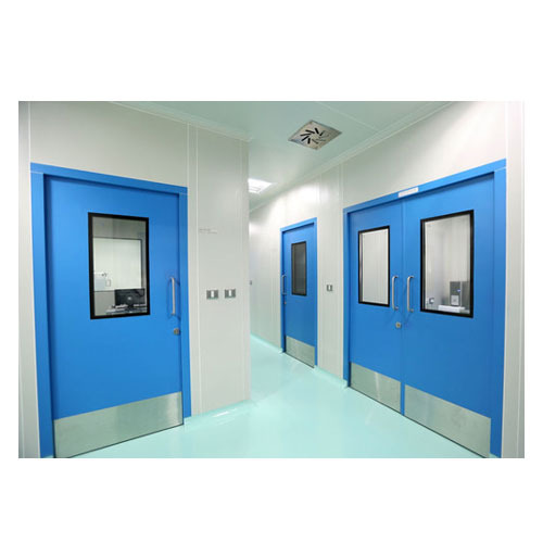 Clean Room Doors - Galvanized Steel, 1150 X 2700 Mm Size, Double Glazed Glass | Leak Proof, Durable & Long Lasting Design