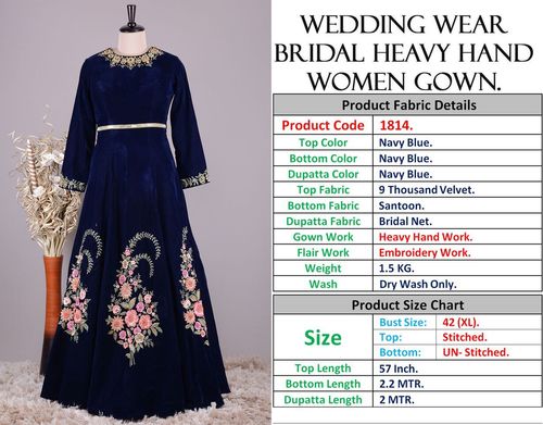 WEDDING WEAR BRIDAL HEAVY HAND WORK GOWN
