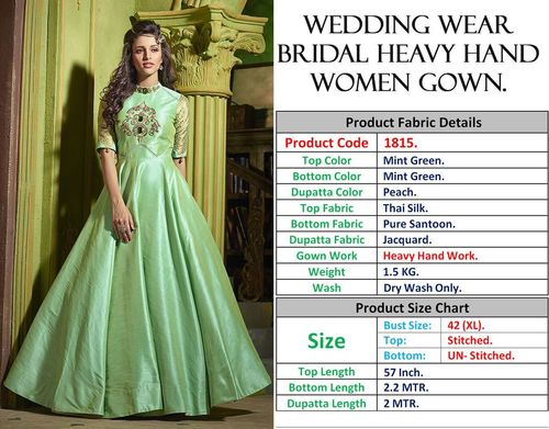 WEDDING WEAR BRIDAL HEAVY HAND WORK GOWNS
