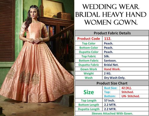 PARTY WEAR GOWNS WITH HEAVY HAND WORK