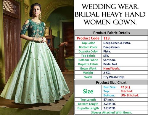 PARTY WEAR GOWNS WITH HEAVY HAND WORK
