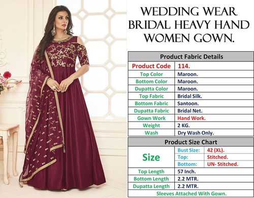 PARTY WEAR GOWNS WITH HEAVY HAND WORK