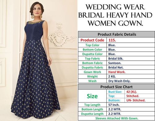 PARTY WEAR GOWNS WITH HEAVY HAND WORK