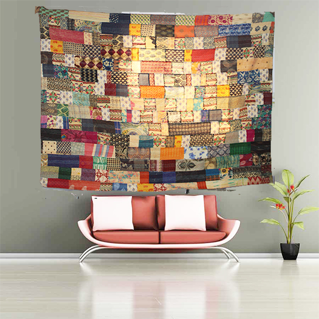 Multi Color Handmade Cotton Printed Kantha Patch Work