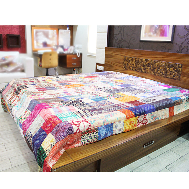 Multi Color Handmade Cotton Printed Kantha Patch Work