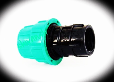 Pp Compression Female Threads Adapter - Polypropylene, Round Shape, Black/green/blue Colors | Tough Performance, Strong Structure, Highly Reliable