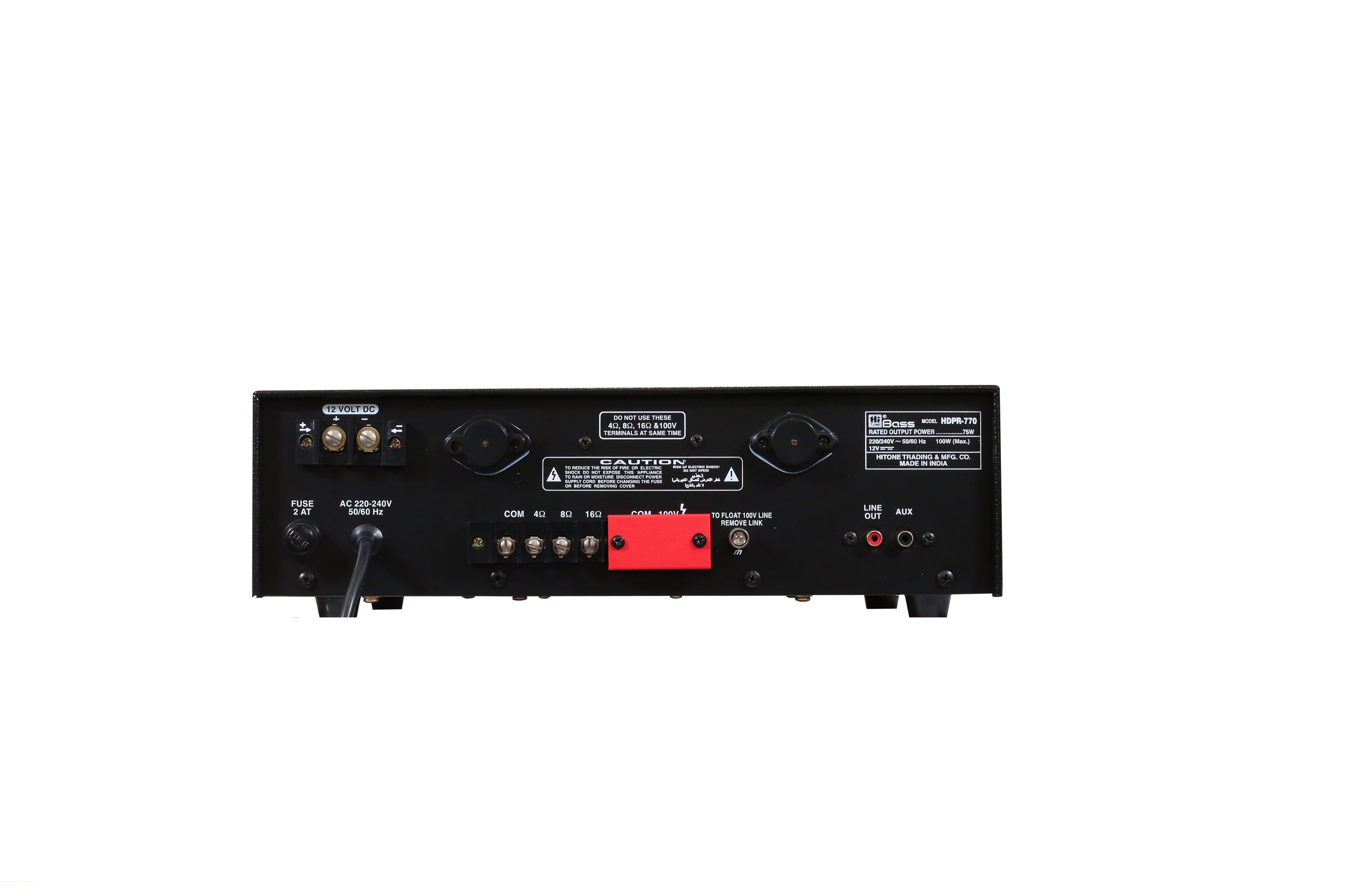 Black 75 Watt Pa Mixing Amplifier With Digital Player (Bluetooth)