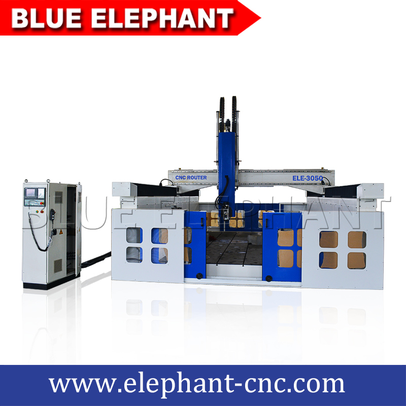 Vacuum Cleaning System 3050 China Styrofoam Foam Mold Cutting Machine , 4 Axis Atc Cnc Router For Wood Mold Making