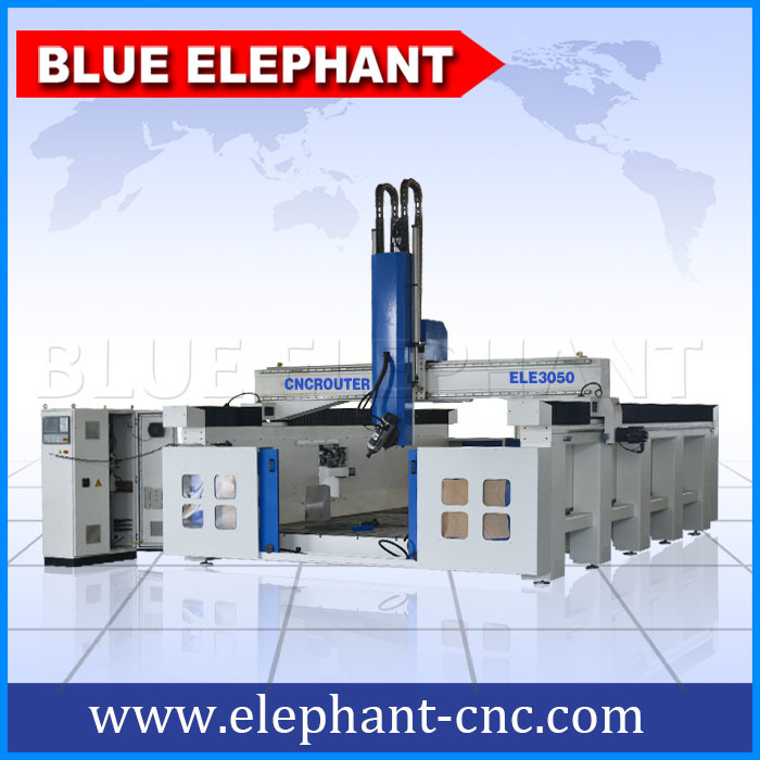 Vacuum Cleaning System 3050 China Styrofoam Foam Mold Cutting Machine , 4 Axis Atc Cnc Router For Wood Mold Making