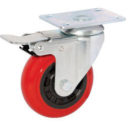 Heavy Duty Caster Wheel - Color: Red Silver