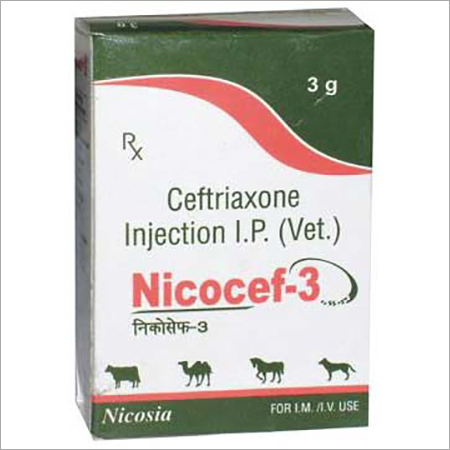 Ceftriaxone 3gm Inj Nicocef सामग्री: जानवरों का अर्क