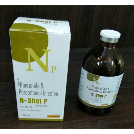 N Shot-P Injection - 100 mg Nimesulide & 150 mg Paracetamol Liquid | Treats Acute & Chronic Inflammatory Conditions in Poultry