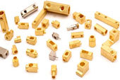 Brass Terminal Block - CNC Machined, 2-5 Inch Size, Golden Color, Brass Material, Painted Surface Treatment