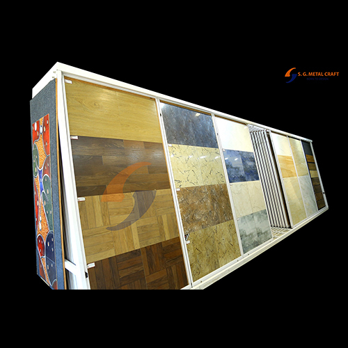Wall Vertical Sliding Tile Display Stand