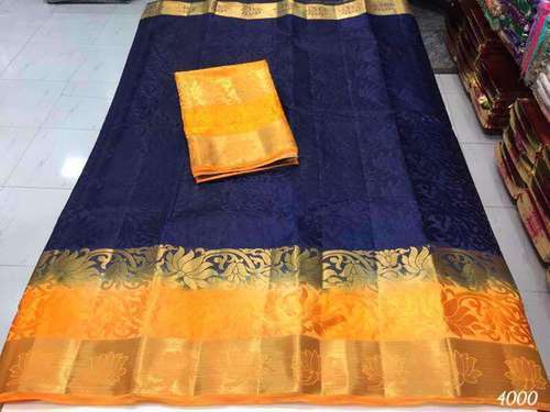 Blue Fancy Kanjivaram Silk Saree