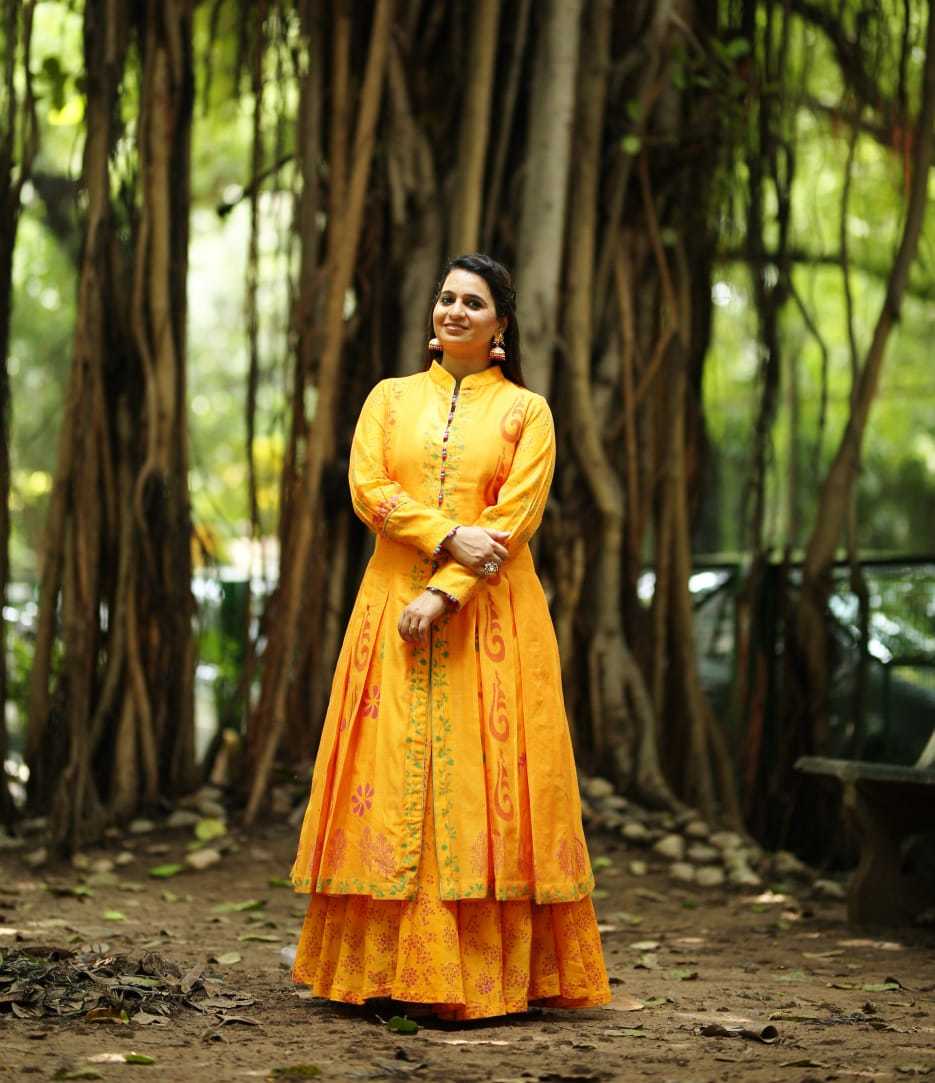 Mixed Anarkali Suit