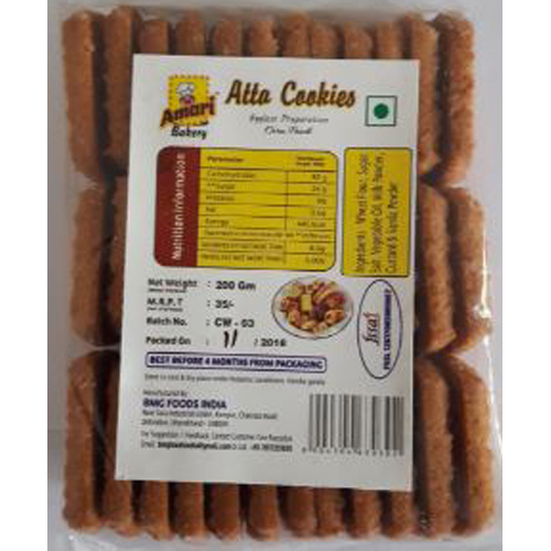 Atta Cookies Texture: Soft