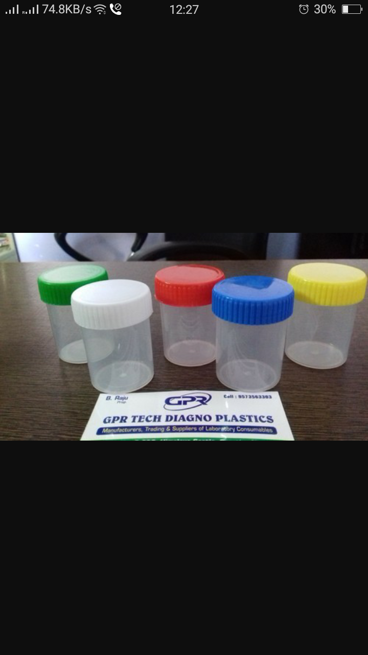 Urine Sample Container Dimension(l*w*h): 40ml Millimeter (Mm)
