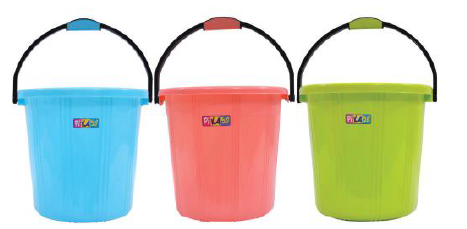 Red Green Orange Plastic Bucket