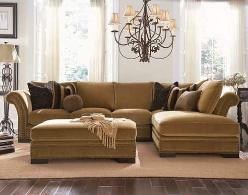 Wood Modern L Shape Sofa Sets