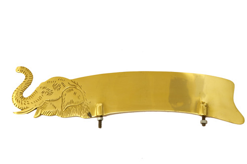 Brass Elephant Design Number Plate For All Bike Mudguard Decoration Vehicle Type: Golden Fox