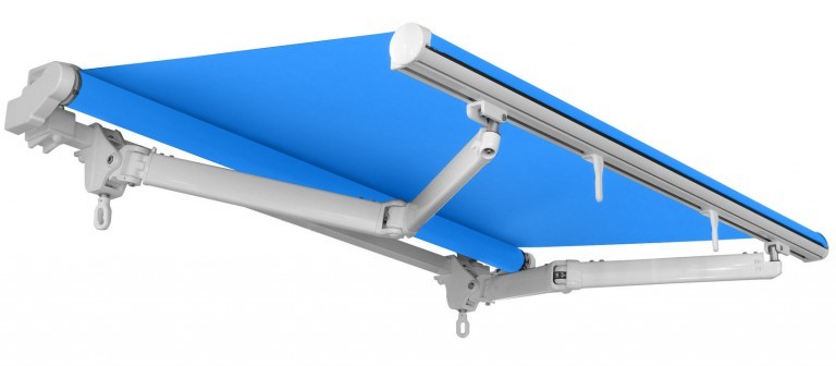 Retractable Awnings - Aluminum Frame, Customizable Dimensions, Red Acrylic Fabric | Manual Retraction, Wall-mounted Installation, 1 Year Warranty