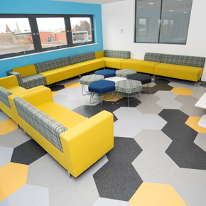Multi Color Hexagonal Carpet Tiles