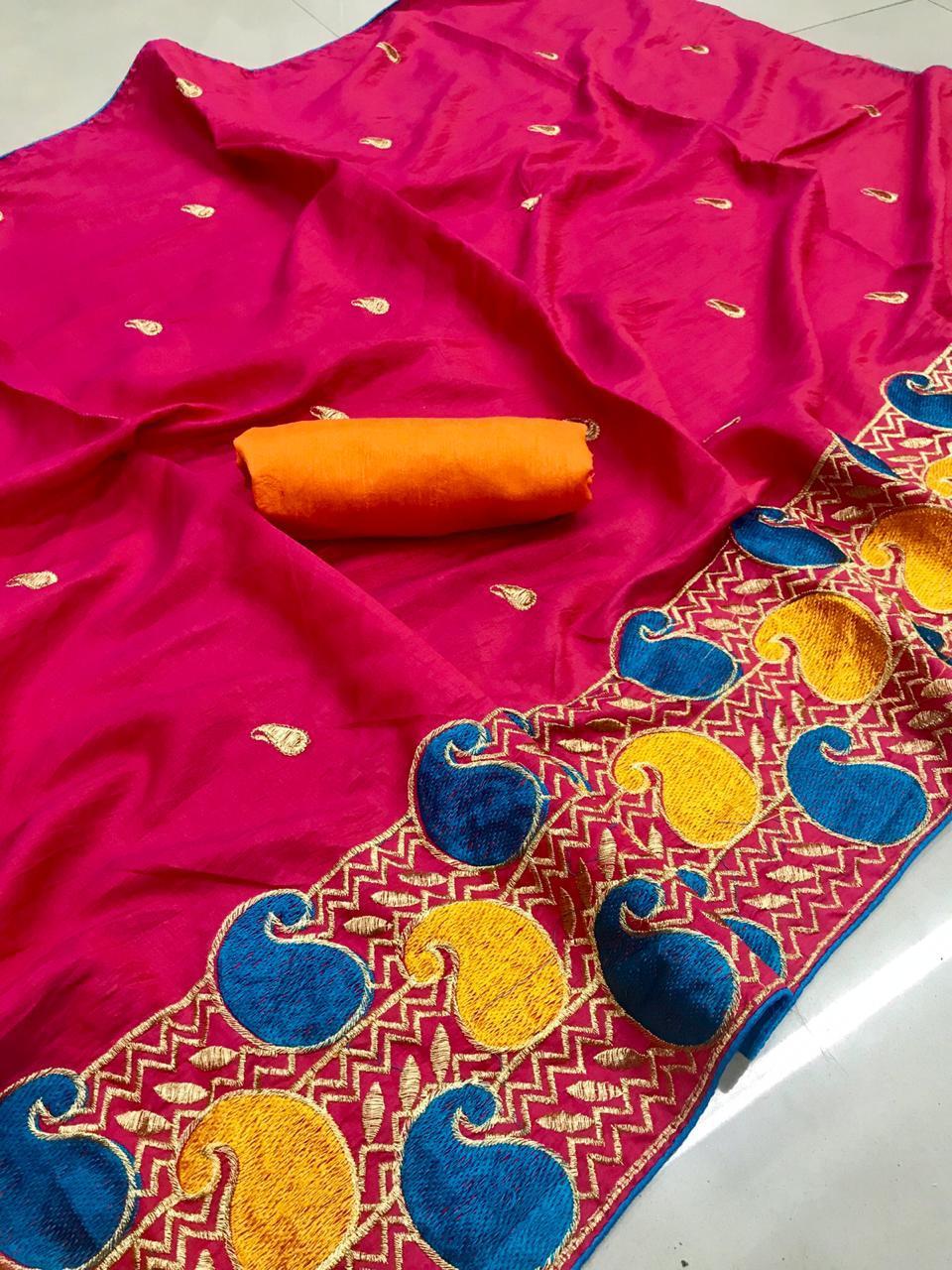 Multy Fancy Border Saree