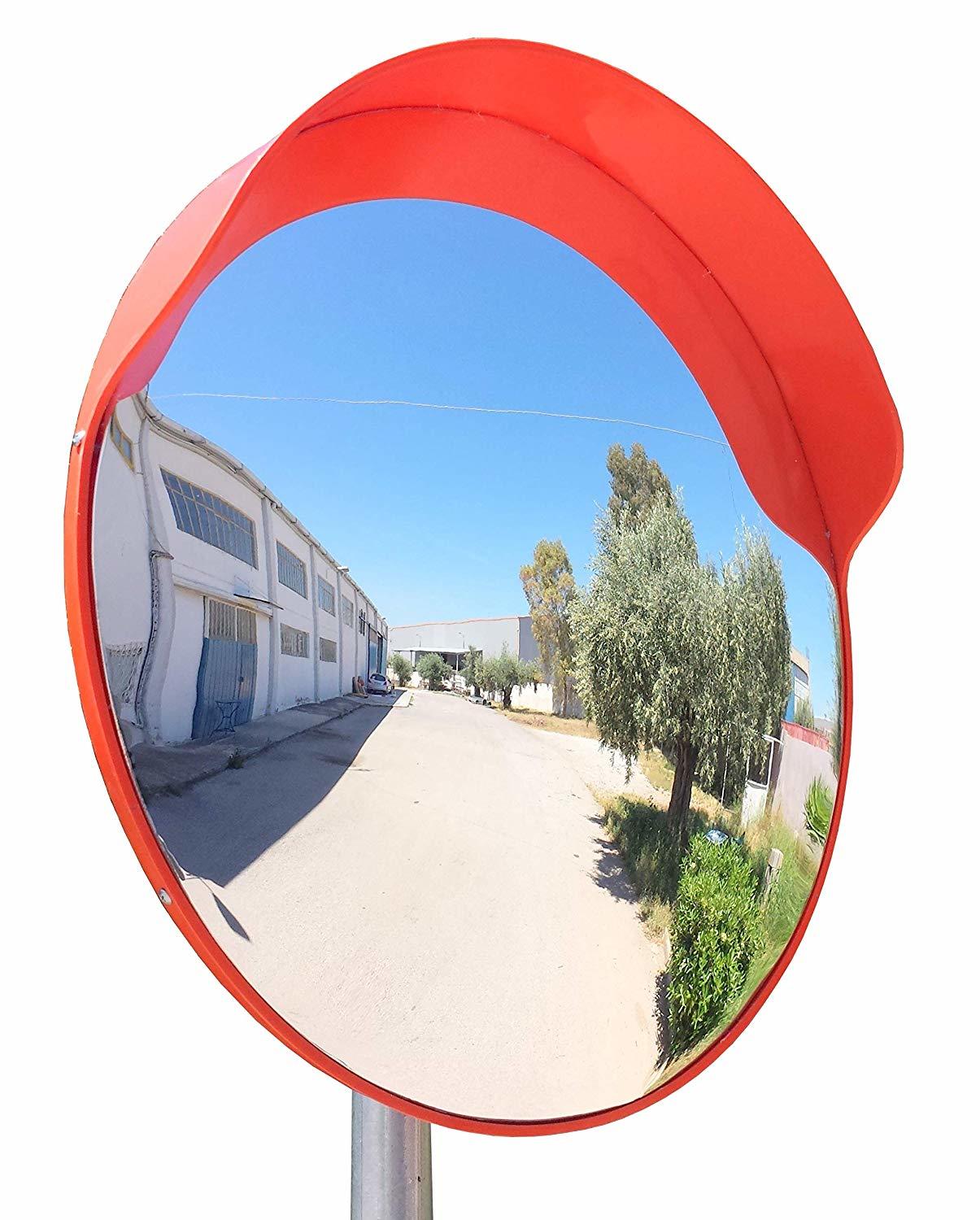 Convex Mirror - 60 Cm / 24 Inch, Polycarbonate Material | Ideal For Airports, Hotels, Railways, And Road Safety