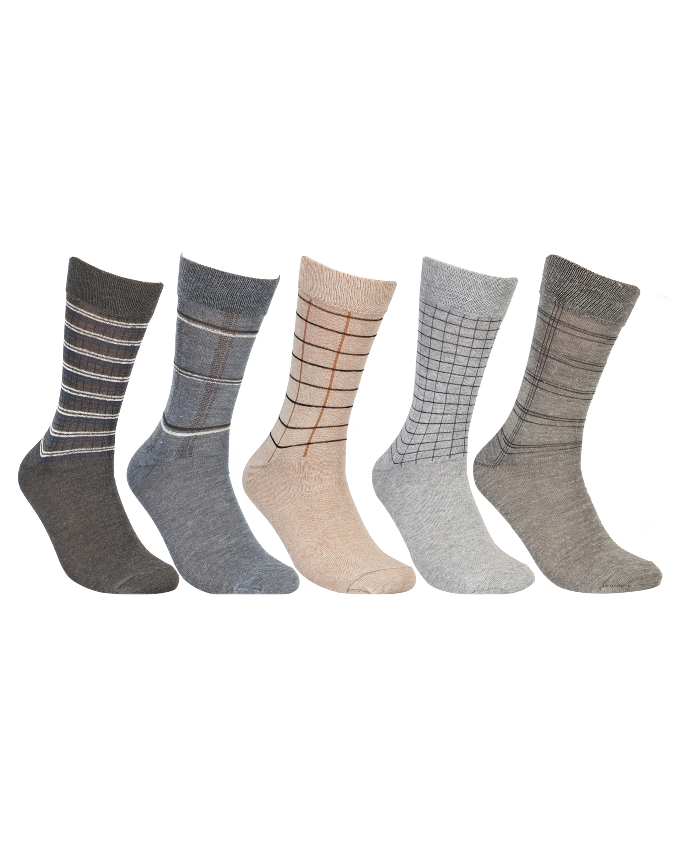 Men's Cotton Calf Length Ribbed Formal Socks