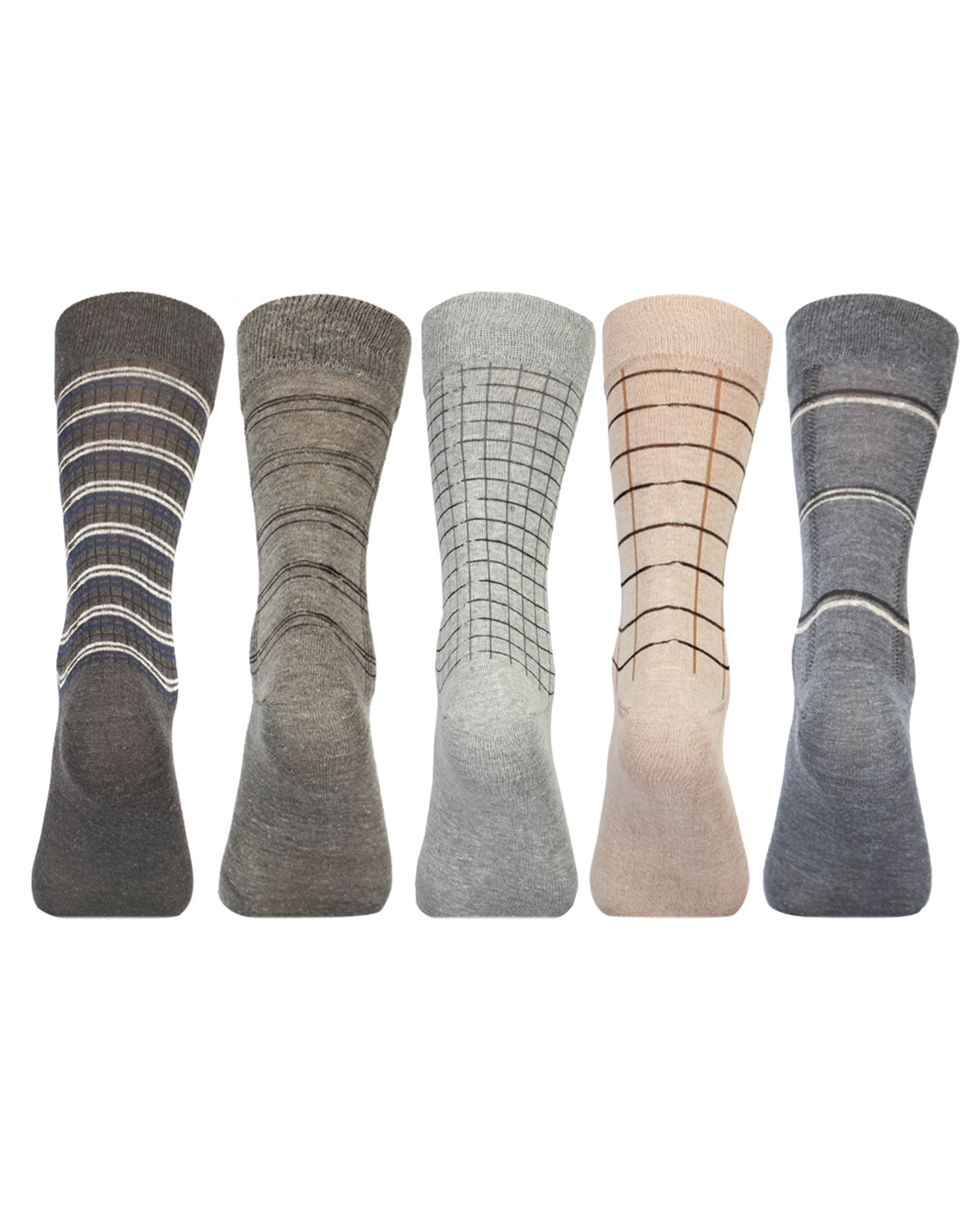 Men's Cotton Calf Length Ribbed Formal Socks