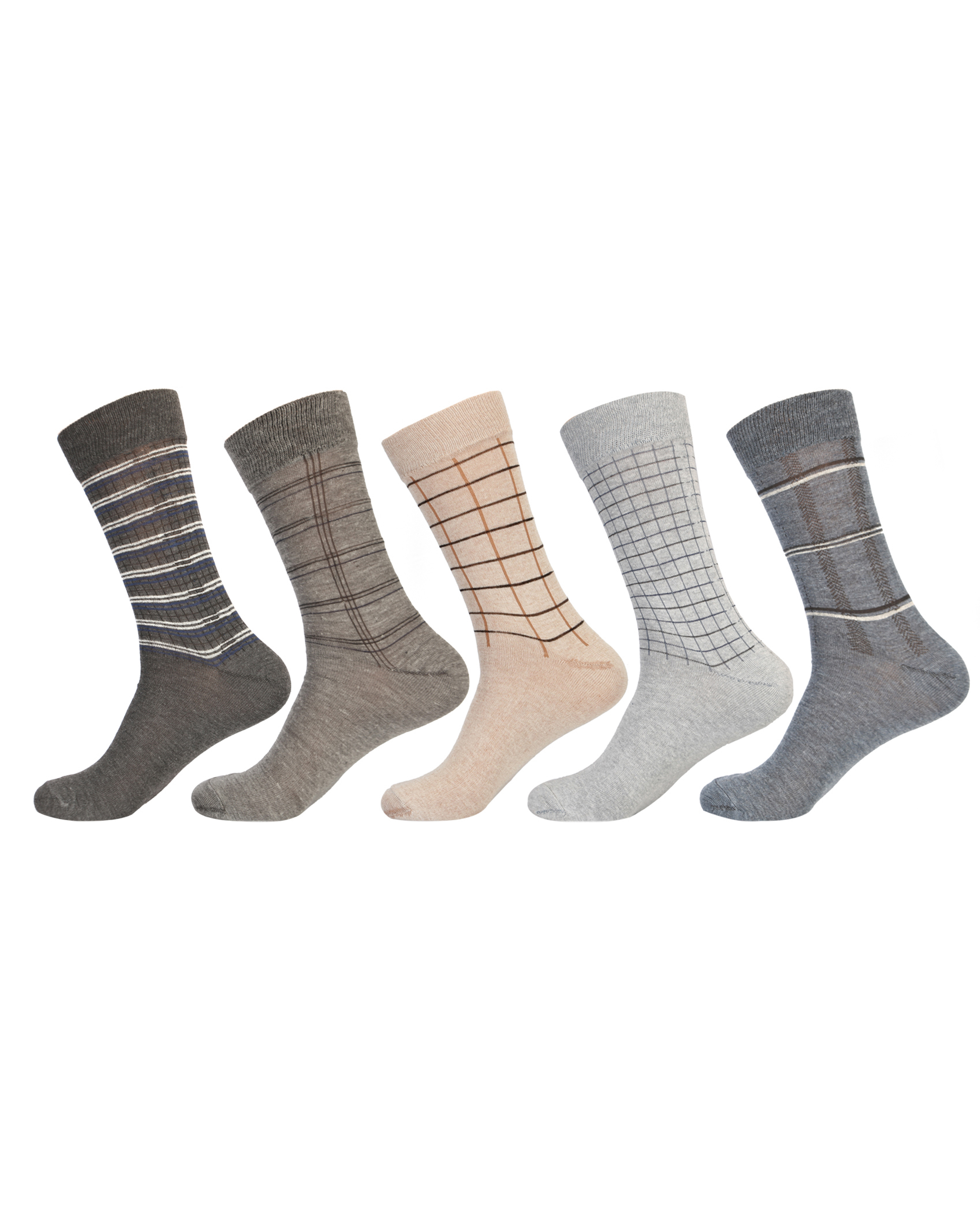 Men's Cotton Calf Length Ribbed Formal Socks