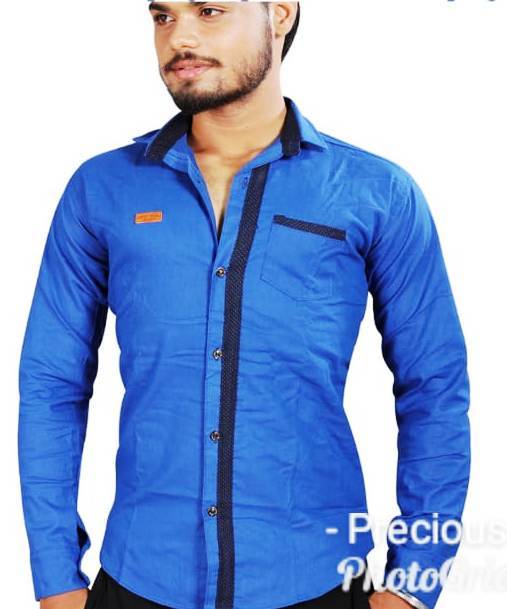 Mens Casual Shirts - Cotton, Sizes L, M, Xl | White, Red, Blue, Green, Black, Brown, Quick Dry, Washable, Full Sleeves, Plain Design