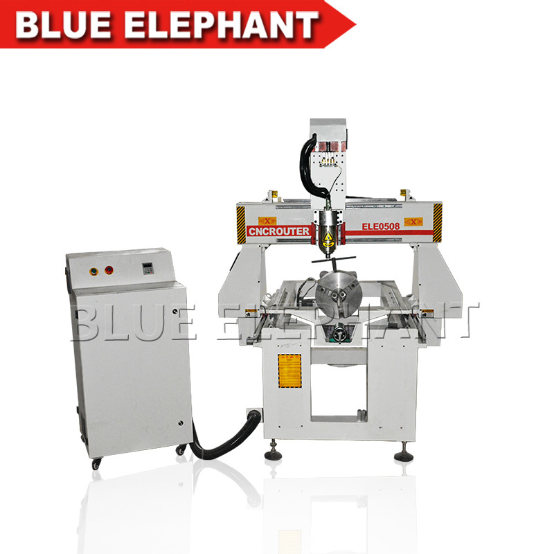 Vacuum Cleaning System 0508 4 Axis Mini Cnc Rotary Engraving Machine With Dsp Controller