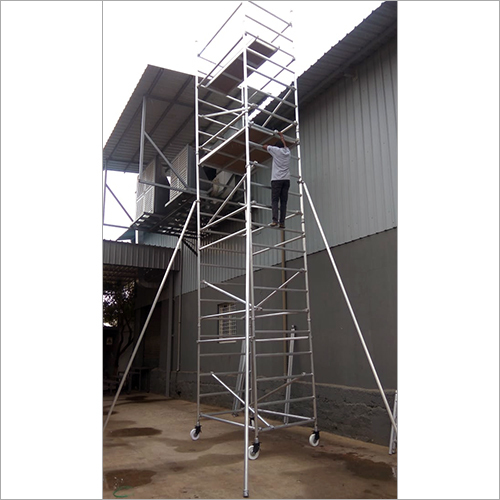 Aluminium Scaffolding Tower - Variable Height, Variable Platform Size | Powder Coated Finish, High Tensile Strength, Sturdy Construction, Dimensional Accuracy