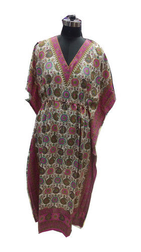 Pink And Cream Ladies Kaftan