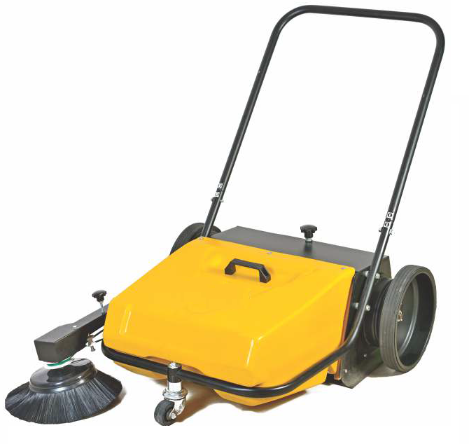 Manual Floor Sweeper - Steel Ms, 795x7605x465 Mm | 35 Ltr Tank Capacity, 1500 M2/hr Cleaning Speed, Easy To Maneuver With Adjustable Brushes