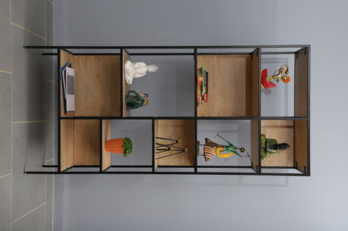 हस्तनिर्मित आयरन बुक शेल्फ