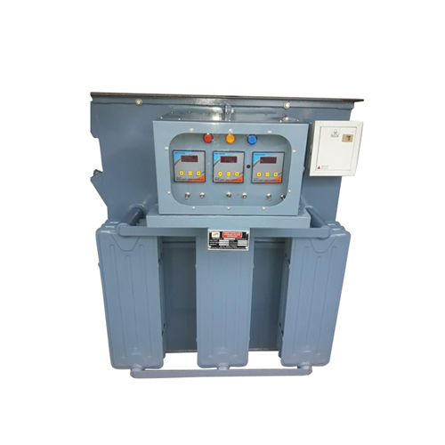 Three Phase Servo Stabilizer - 200 KVA Capacity, 288 Amps Current, 400 V Output Voltage, 340-460 V Input Voltage, 50 Hz Frequency, Oil Cooled, 96% Efficiency | 5 Year Warranty, Ideal for High Capacity Applications