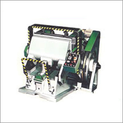 Platen Punching & Creasing Machine - Steel Material, Square Shape, Green Color | Industrial Usage & Exceptional Quality