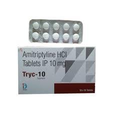 Amitryptyline HCI Tablets - 10mg Non-Stimulant Antidepressant | Treats Depression, Neuropathic Pain, 10x10 Tablets/Box, Store in Cool & Dry Place