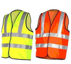 Reflective Jackets - Lightweight Fabric | Orange Color, Male Fit, Ideal for Construction Site Safety and Visibility