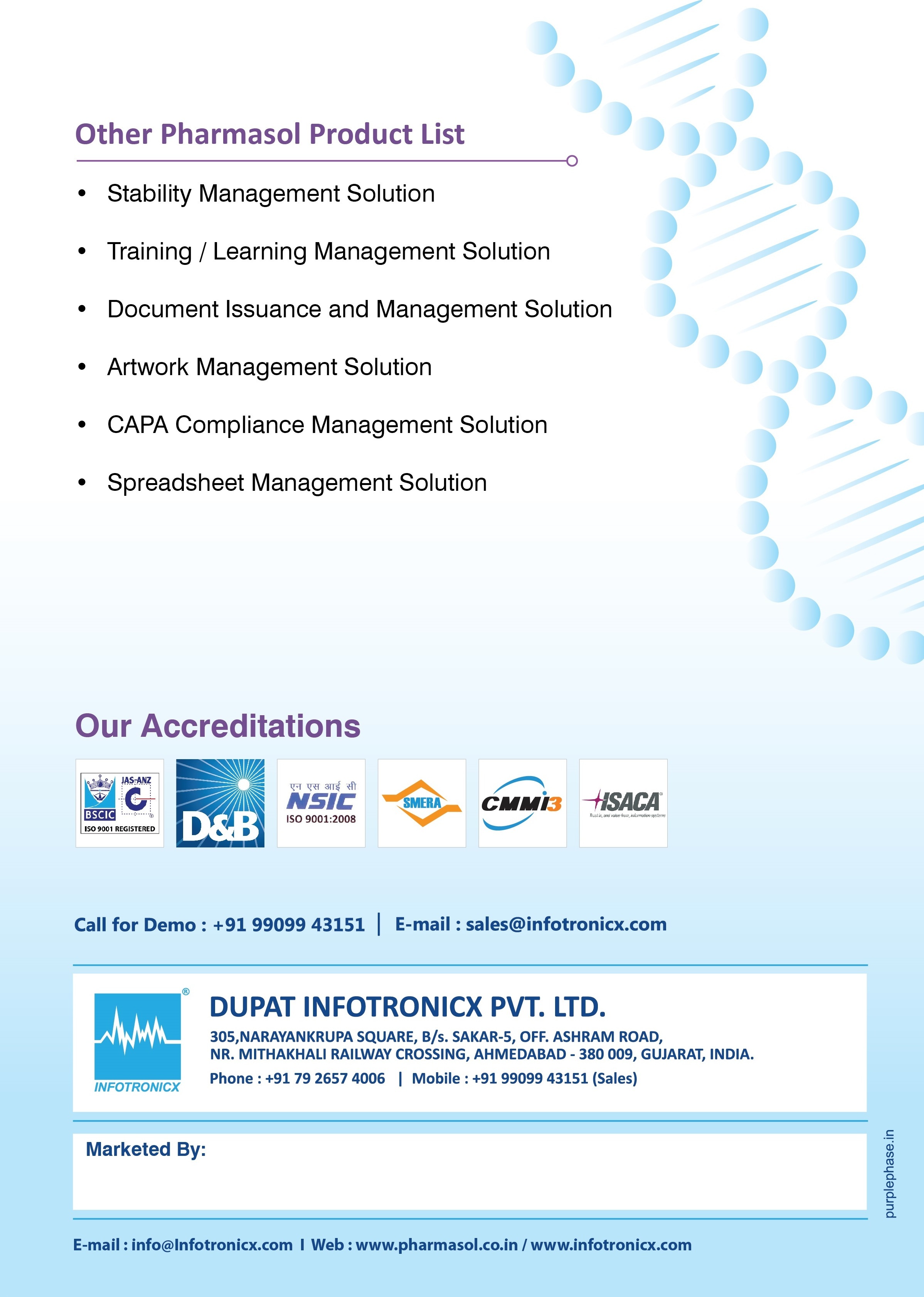 Infotronicx Pharma Schedule Management Solution
