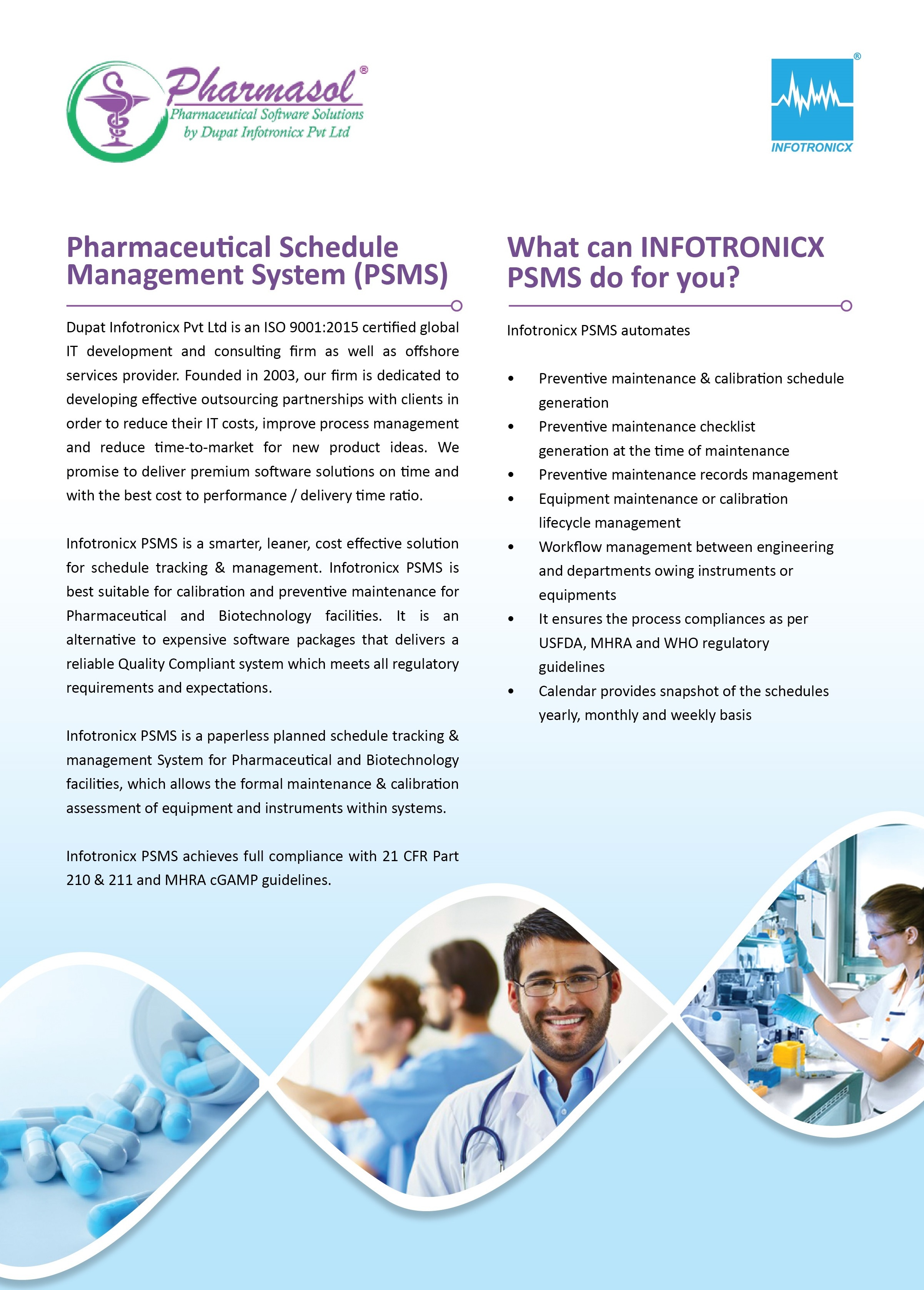 Infotronicx Pharma Schedule Management Solution