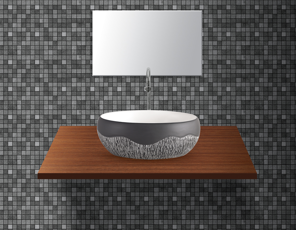 Ceramic Basin - 400x295x145 Mm , Square Above Counter Design In Pure White With Smooth Utility Features
