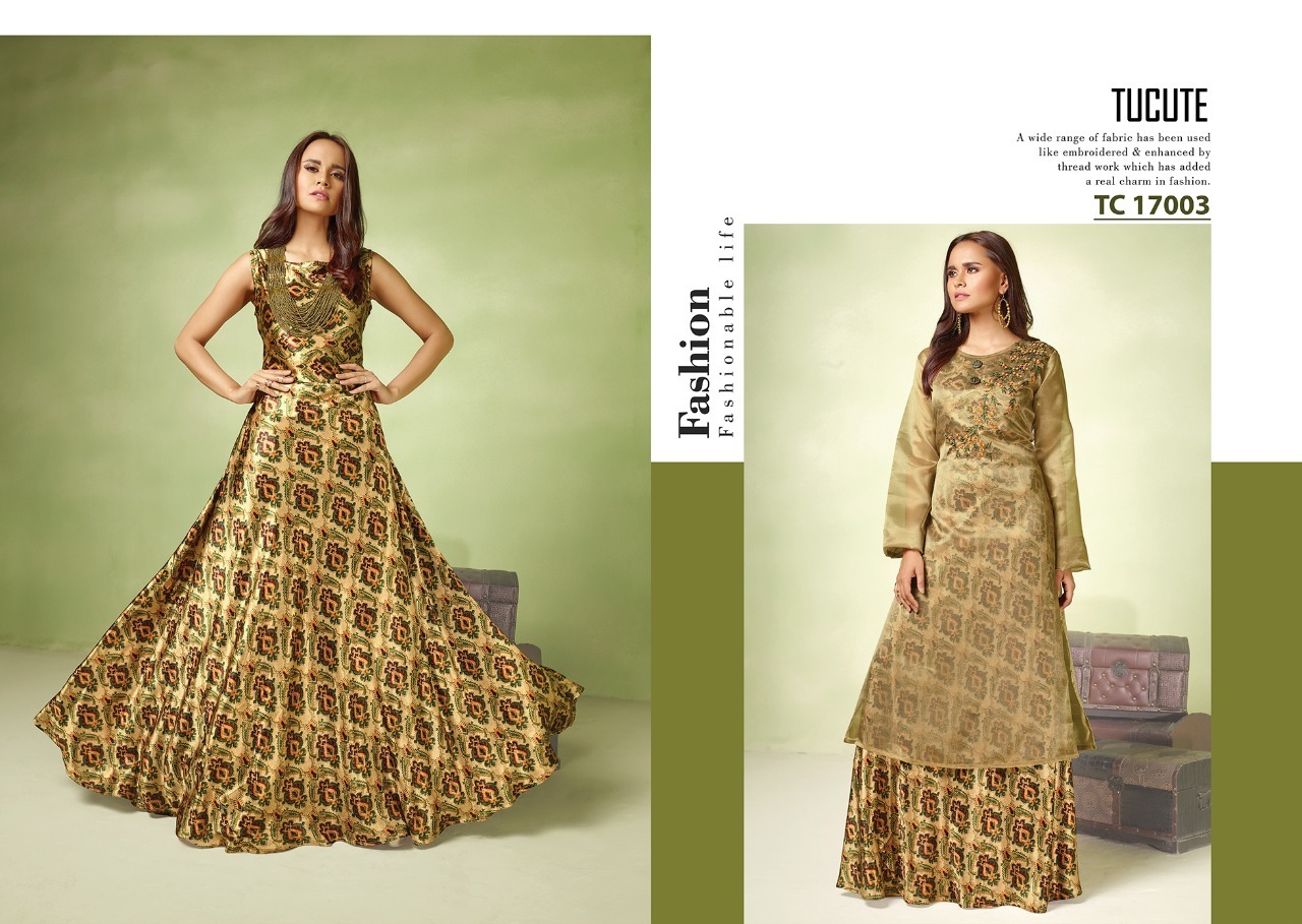 Yellow New Anarkali Heavy Log Gown