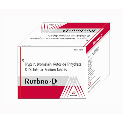 ट्रिप्सिन, ब्रोमेलाइन, रुटोसाइड ट्रिहाइड्रेट और डिक्लोफेनैक सोडियम टैबलेट्स