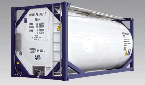 Tank Container - Heavy-Duty Steel, 20-Foot Length , Weather-Resistant Design for Safe Liquid Transport