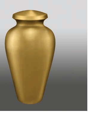 Arlington Brass Metal Urn - Sublimation Customization, Gold Finish, American Religious Style